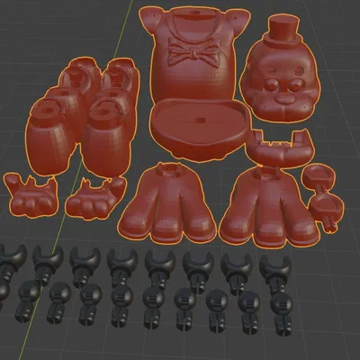 Mô hình Freddy FazBear FNAF khớp nối linh hoạt cho máy in 3D