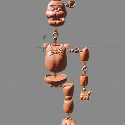 Mô hình Freddy FazBear FNAF khớp nối linh hoạt cho máy in 3D