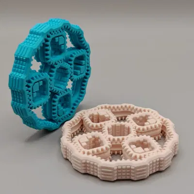 Con quay tay bánh răng hành tinh hình vuông độc đáo (Print-in-place)