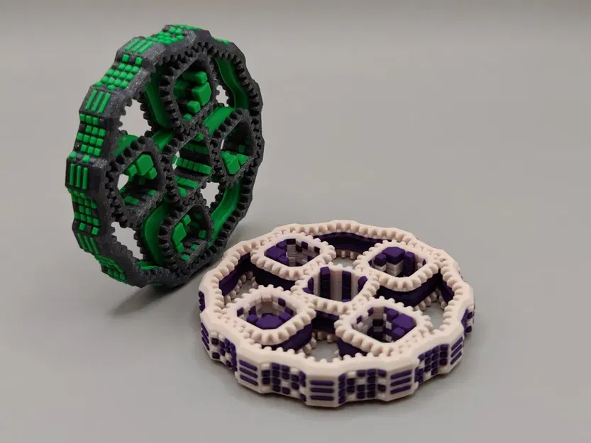 Con quay tay bánh răng hành tinh hình vuông độc đáo (Print-in-place) - Image 4