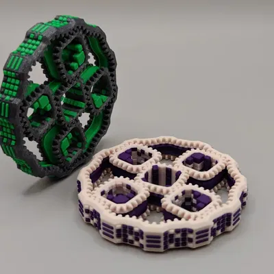 Con quay tay bánh răng hành tinh hình vuông độc đáo (Print-in-place)