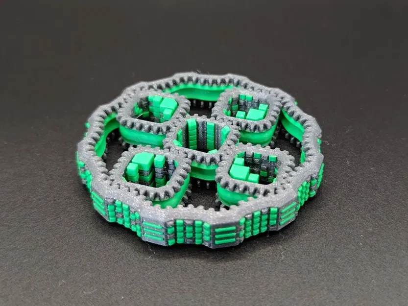 Con quay tay bánh răng hành tinh hình vuông độc đáo (Print-in-place) - Image 6