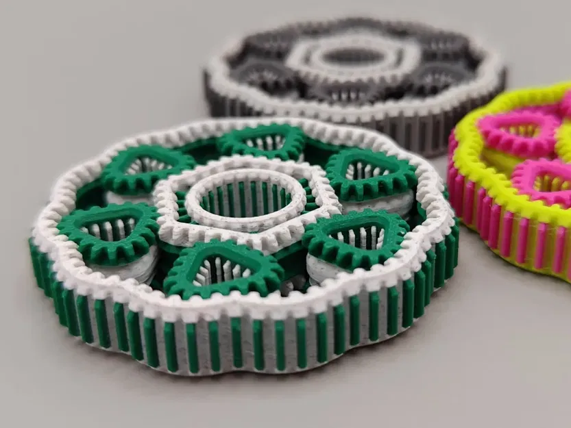 Fidget Spinner Bánh Răng Hành Tinh Hình Học - Image 4