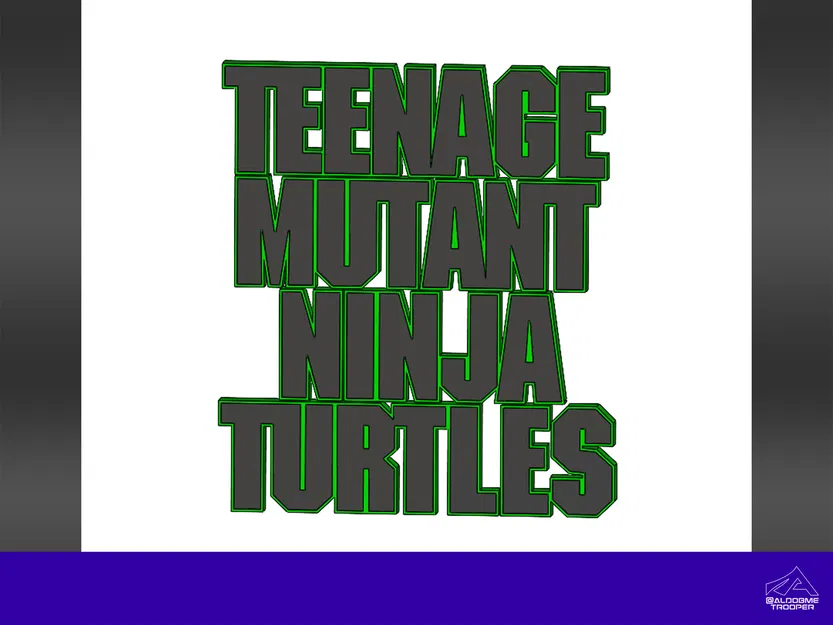 Mô hình logo 3D Teenage Mutant Ninja Turtles (Ninja Rùa) đẹp mắt - Image 1