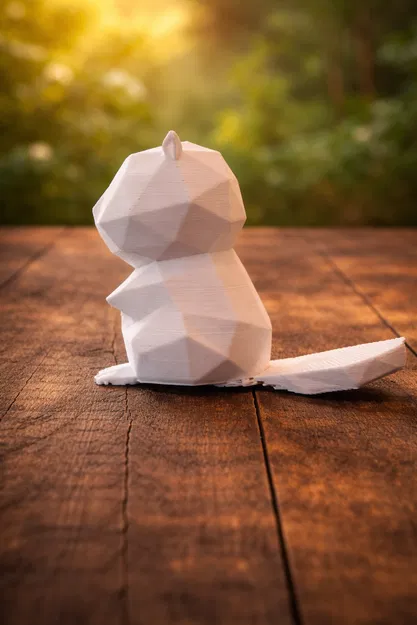 Low Poly Beaver – Mô hình Hải Ly hình học đầy cá tính - Image 1