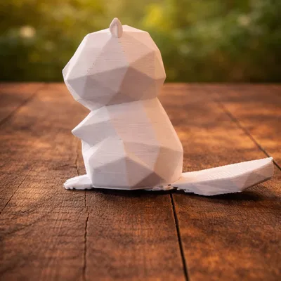 Low Poly Beaver – Mô hình Hải Ly hình học đầy cá tính
