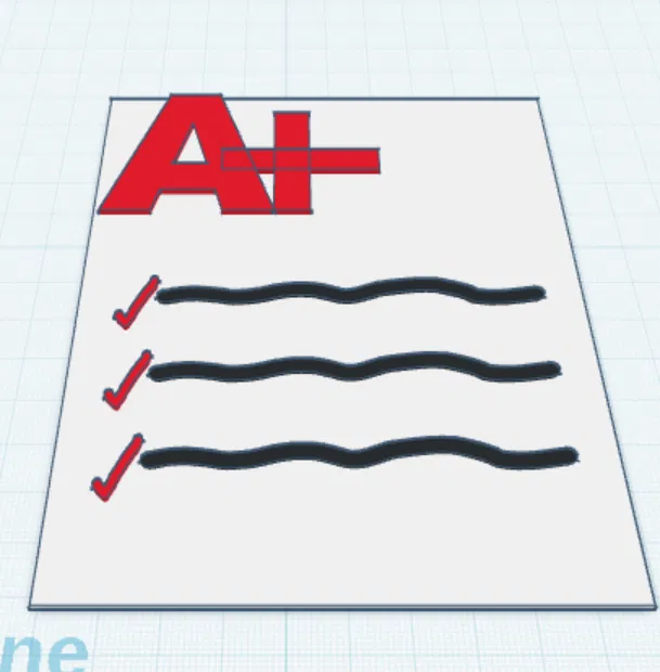 Mô hình 3D bài kiểm tra điểm A+ trang trí bàn học độc đáo - Image 2