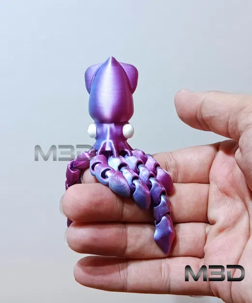 Mini Flexi Abyss Squid - Chú Mực Biển Khớp Nối Đáng Yêu - Image 2