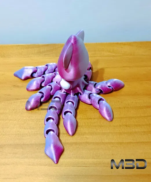 Mini Flexi Abyss Squid - Chú Mực Biển Khớp Nối Đáng Yêu - Image 3