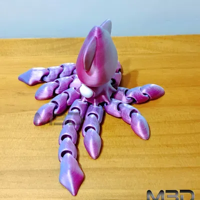 Mini Flexi Abyss Squid - Chú Mực Biển Khớp Nối Đáng Yêu