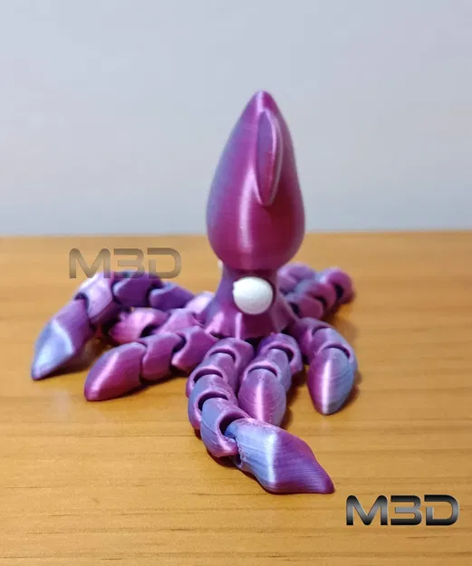 Mini Flexi Abyss Squid - Chú Mực Biển Khớp Nối Đáng Yêu - Image 5