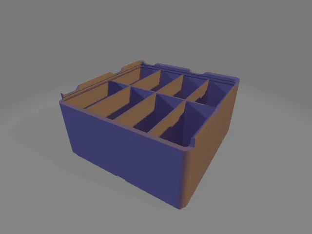 Khay lưu trữ Gridfinity 2x2x4 & 2x2x6 có vách ngăn tiện dụng - Image 1