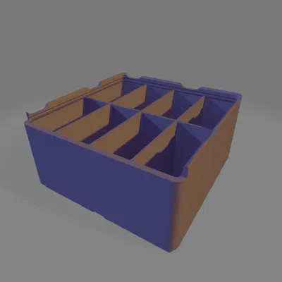 Khay lưu trữ Gridfinity 2x2x4 & 2x2x6 có vách ngăn tiện dụng