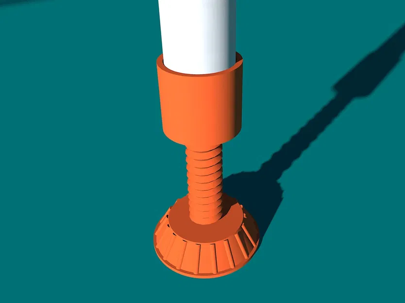 Chân tăng chỉnh độ cao cho ống/thanh nhôm tiêu chuẩn - Image 1