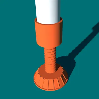 Chân tăng chỉnh độ cao cho ống/thanh nhôm tiêu chuẩn