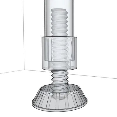 Chân tăng chỉnh độ cao cho ống/thanh nhôm tiêu chuẩn
