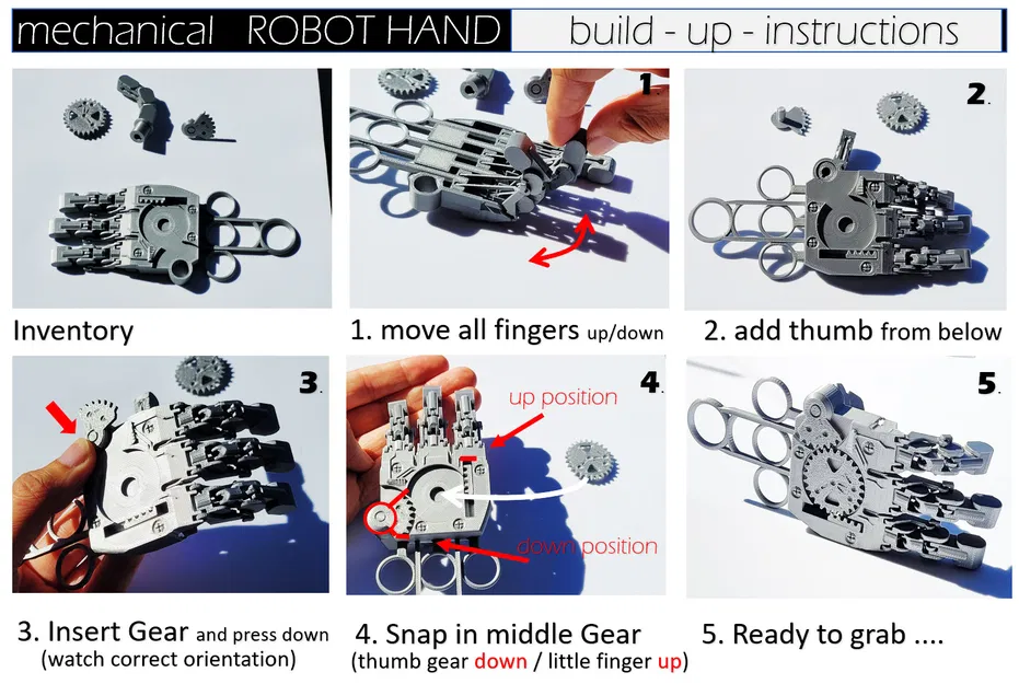 Robot Hand (v5) - Hệ thống linh kiện mô-đun - Image 14