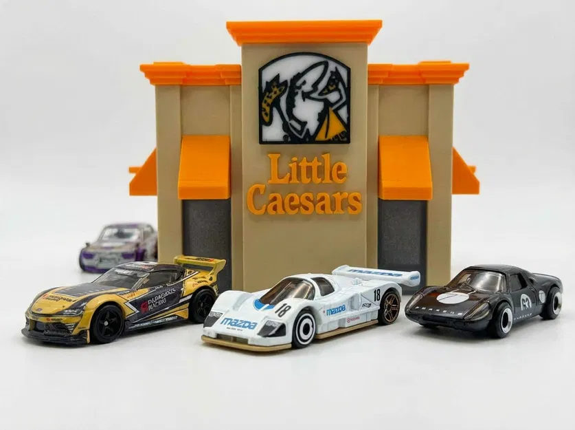 Mô hình diorama cửa hàng Little Caesar tỉ lệ 1/64 đẹp mắt - Image 1