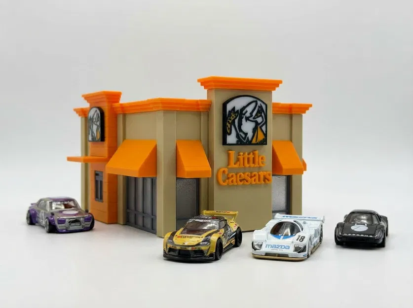 Mô hình diorama cửa hàng Little Caesar tỉ lệ 1/64 đẹp mắt - Image 2