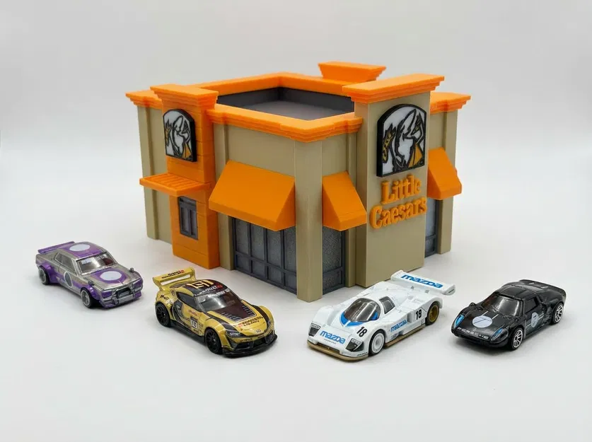 Mô hình diorama cửa hàng Little Caesar tỉ lệ 1/64 đẹp mắt - Image 3