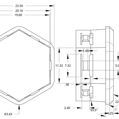 Chốt gắn hệ thống tường tổ ong lên kính (Honeycomb flat glass mounting)