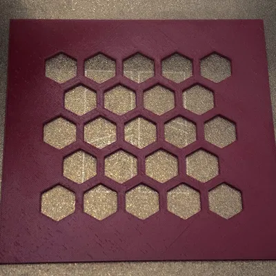 Tấm lưới hình lục giác (Hexagon Grid) tùy chỉnh 5x5 - In 3D & Laser