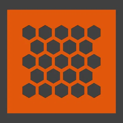 Tấm lưới hình lục giác (Hexagon Grid) tùy chỉnh 5x5 - In 3D & Laser