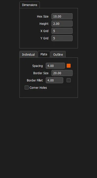 Tấm lưới hình lục giác (Hexagon Grid) tùy chỉnh 5x5 - In 3D & Laser - Image 4