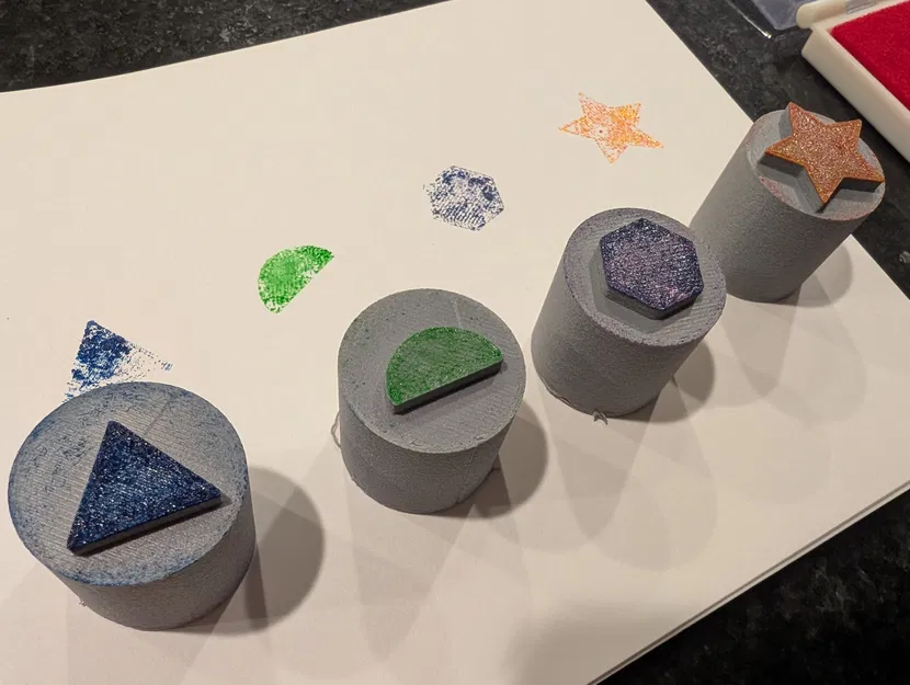 Bộ con dấu hình học 3D đơn giản cho bé (Simple Stamps) - Image 2