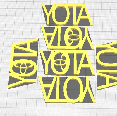 Móc khóa Toyota (YOTA) in 3D đẹp mắt, thiết kế cá tính