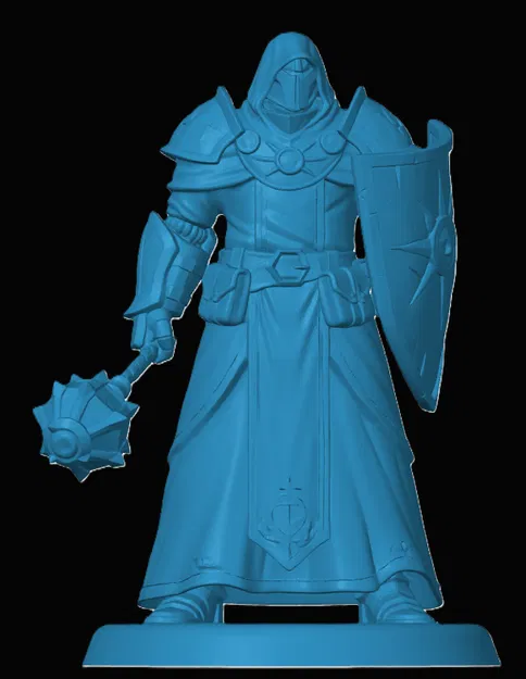 Mô hình 3D Warforged Cleric cho game nhập vai D&D - Image 1