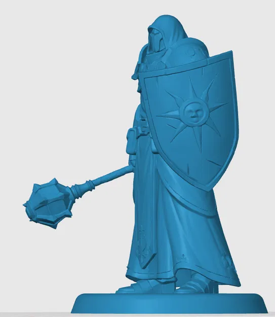 Mô hình 3D Warforged Cleric cho game nhập vai D&D - Image 3