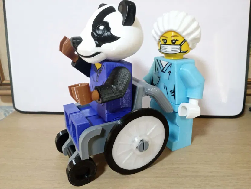 Mô hình xe lăn cho Minifig (Wheelchair) - Phụ kiện 3D in ấn - Image 1