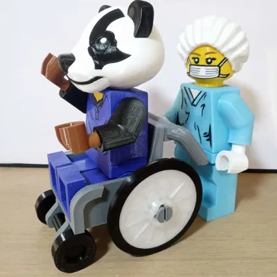 Mô hình xe lăn cho Minifig (Wheelchair) - Phụ kiện 3D in ấn