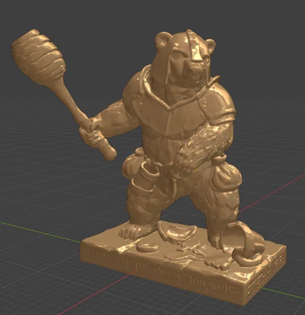 Mô hình Brother Bear The Cleric in 3D cho Dungeons and Dragons - Image 1