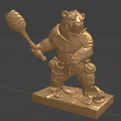 Mô hình Brother Bear The Cleric in 3D cho Dungeons and Dragons