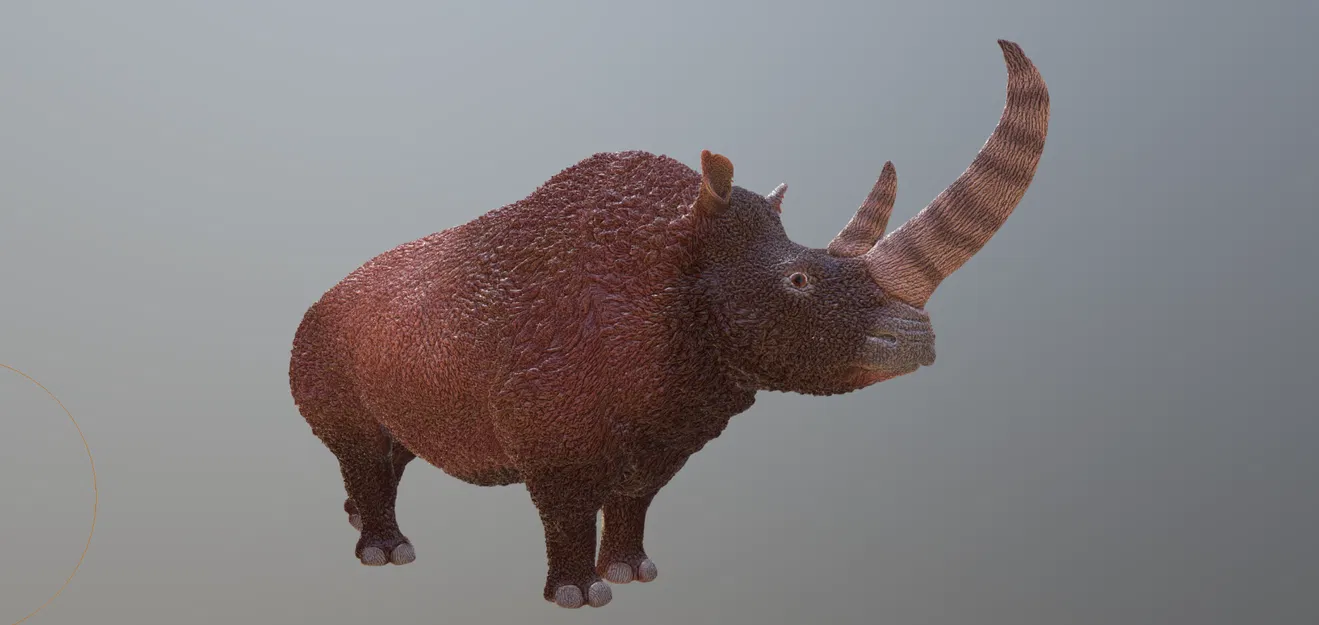 Mô hình Tê giác lông mượt (Woolly Rhinoceros) in 3D cực chi tiết - Image 1