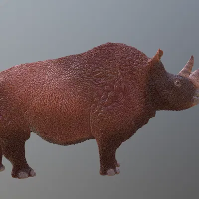 Mô hình Tê giác lông mượt (Woolly Rhinoceros) in 3D cực chi tiết