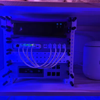 Ngàm gắn Rack 10 inch cho Unifi Flex Mini 2.5G kèm bảng Keystone