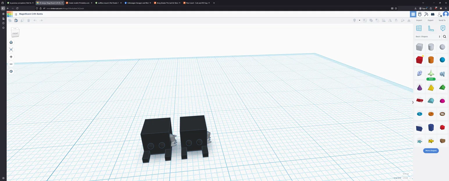 Mô hình 3D nhân vật khối vuông cầm kiếm siêu dễ thương - Image 1