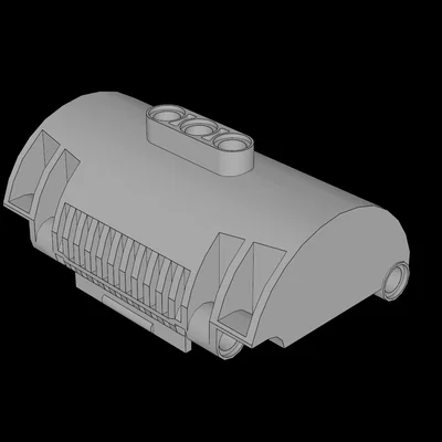 Mô hình Technic Cylinder Half tương thích Lego (3x5x8)