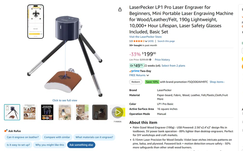 Giá đỡ Laser Pecker cho ụ động máy tiện gỗ (MT2) - Image 5