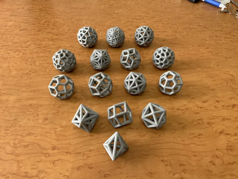 Bộ sưu tập mô hình Catalan Solid dạng khung ống (Tube ver.) - Image 1