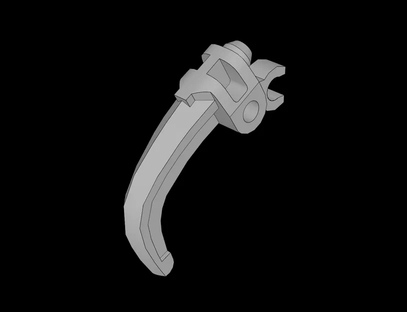 Móc treo dạng kẹp tương thích Lego (92220.dat) cho mô hình 3D - Image 1