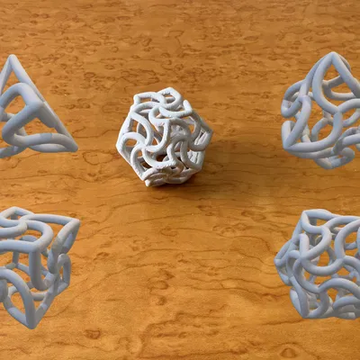 Bộ mô hình 3D khối đa diện Spidron (Platonic Solids) độc đáo