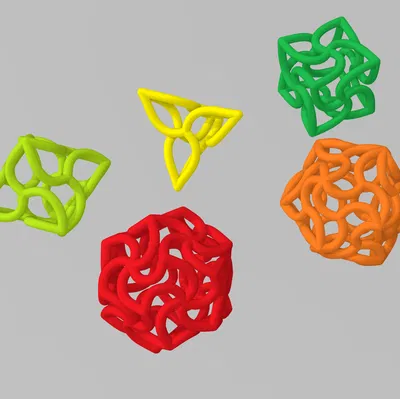 Bộ mô hình 3D khối đa diện Spidron (Platonic Solids) độc đáo