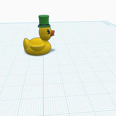 Mô hình chú vịt may mắn Lucky Ducky in 3D đáng yêu