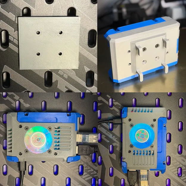 Vỏ case Raspberry Pi 4 Remixed tích hợp ngàm Skadis và đầu chèn nhiệt - Image 2