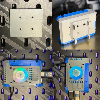 Vỏ case Raspberry Pi 4 Remixed tích hợp ngàm Skadis và đầu chèn nhiệt