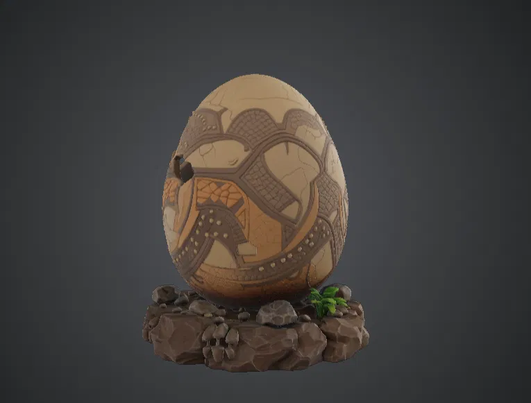 Diorama Trứng Rồng Nứt – Mô hình khung cảnh Rồng nở huyền ảo - Image 1